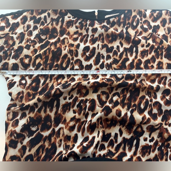 Gibson Latimer Women's Leopard Print Short Sleeve Dress Size Large - Picture 5 of 8